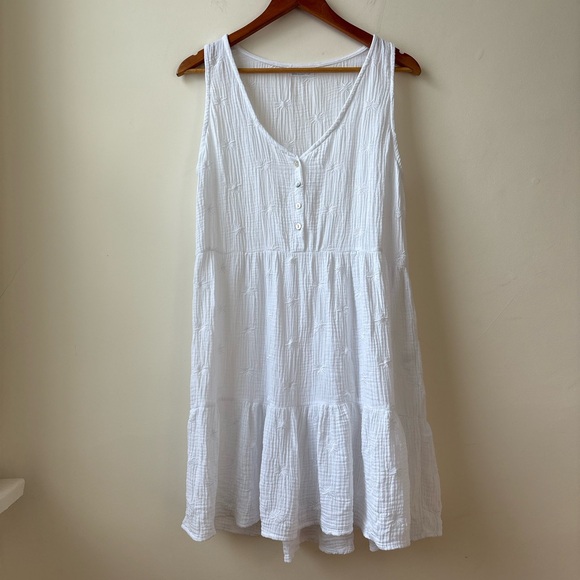 Embroidered Gauze Cotton Summer Dress - Picture 11 of 12